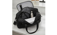 Crossbody Quilted Travel Bag Multi-Pocket Duffel Bag with Side Pockets Soft Organized for Travelers, Commuters, Weekend Trips, Gym