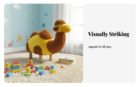 Camel Stool creature Shape paddinged Accent Seat whimsy-filled Design for browsing corner