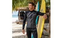 Jellyfish Suit Quick Dry Long Sleeve Zip up Surf Shirt Close-Fitting Men's Sun Protection Swim Shirt for Surfers, Divers, Surfing, Snorkeling, Diving