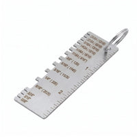 Measurement Markings Weld Inspection Gauge Brushed Silver Fusing Seam Gauge Hanging Loop Weld Inspection Ruler Clear Markings