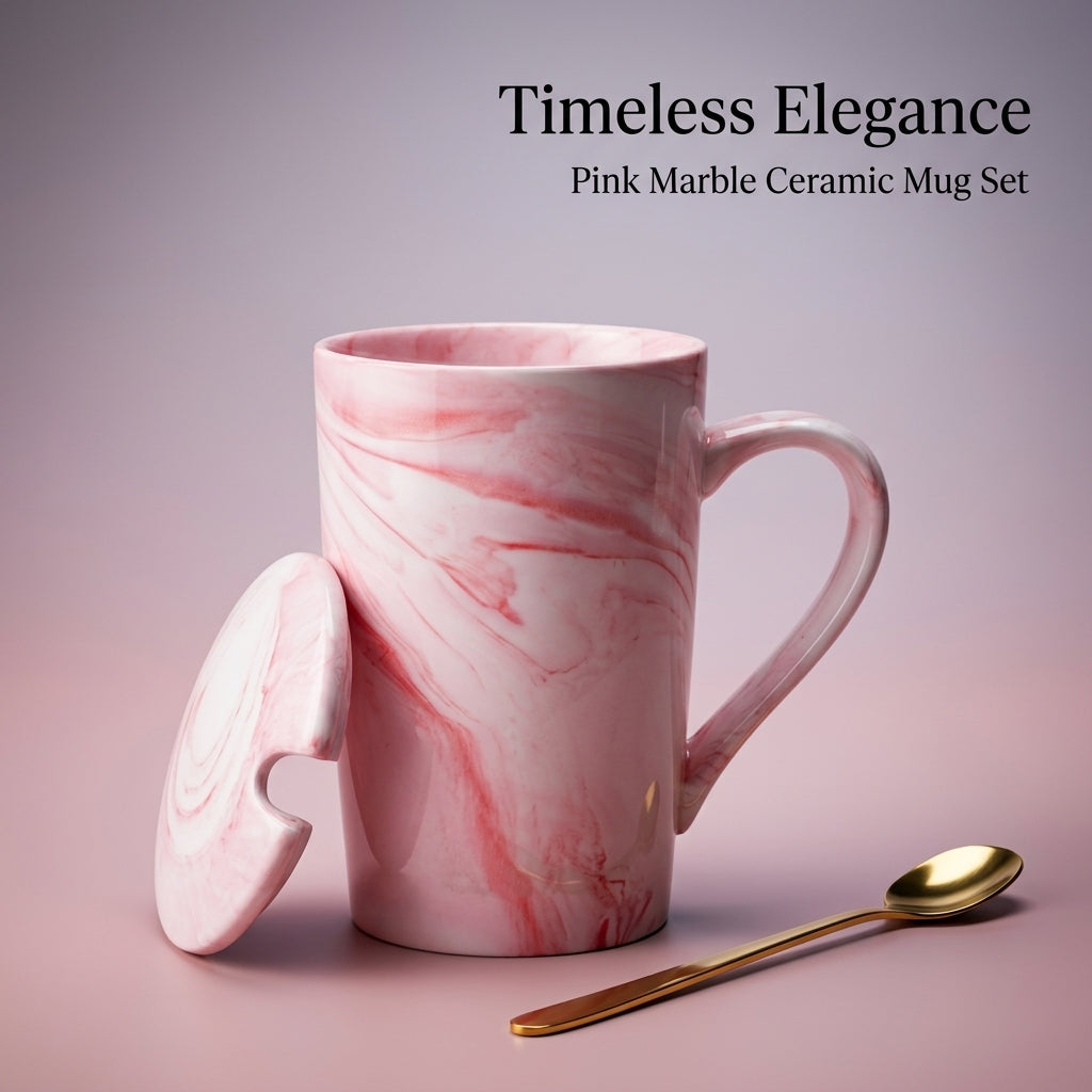 astrological Ceramic Mug with Lid and Spoon Set, Coffee Cup for Couples, Office Desk Use with Cover, Tea Gift