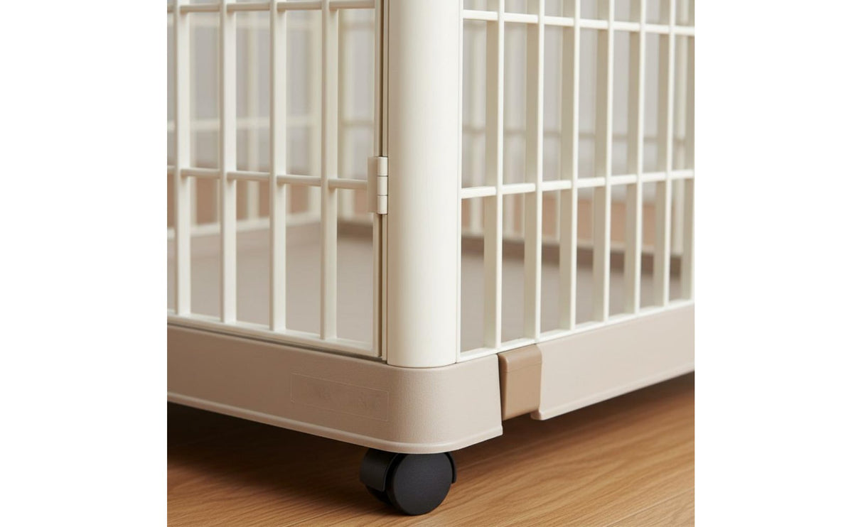 Spacious Interior Multi-Level Feline Enclosure Sturdy Construction Resin Feline Condo With Wheels Stackable Pet Crate Rust-Proof for Indoor