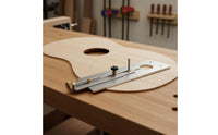 Sound Hole Router Base Aluminum Alloy Sound Hole Cutter Base Dust Blow Tube for Luthiers, Workshop, Repair Shop
