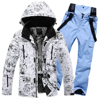 冬户外滑雪服男女套装防风保暖加厚防水情侣滑雪衣裤单双板装备