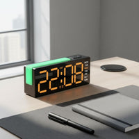 LED Digital Alarm Clock Adjustable Brightness LED Alarm Clock for Office, Gamers