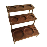 Coffee Accessory Stand Wooden Rack Countertop for Baristas