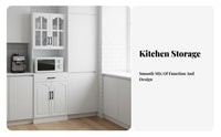 Microwave Stand Cabinet Space-Saving Microwave Hutch Cabinet European Design Liberates Tanding Storage Hutch for Apartment Dwellers, Homeowners