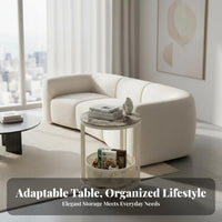 2-Tier Rolling Trolley Mobile 2-Tier Rolling Trolley Versatile Use