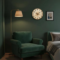 Silent Wall Clock Non-Ticking 30cm Wall Clock Retro Design for Bedroom, Office