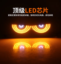 Motorcycle License Plate Screw Light Triangle Semicircle Flashing Demon Eye Decorative Universal Light