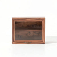 Dustproof Desktop Display Case Heavy-Duty Display Case with Doors Vintage Tabletop Cabinet Adjustable for Hobbyists, Bedroom, Office