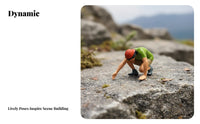 1:64 Scale Figure Realistic Features Miniature Climber Model Rock Climbing Figure High Intricacy Sports Theme Figurine