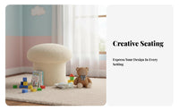 Toadstool Stool Cozy Aesthetic Toadstool Pouf Soft Hint for Children, Homeowners