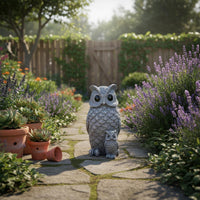 Resin Owl Garden Ornament Detailed Feathers House Decoration for Patio