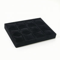 Watch Tray with Pillows Rectangular Jewelry Tray with Pillows Velvet Organizer for Jewelers, Collectors, Retail Counters, Dressing Tables