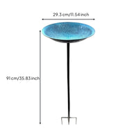 Metal Bird Bath Stake Vintage Design Garden Decor Easy Assembly for Yard