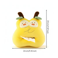 Soft Fabric Tissue Box Cover Cute Soft Fabric Tissue Box Holder Skin Friendly Animal Style for Drivers