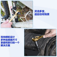 3-in-1 Multi-purpose Reversible Ratchet Socket Wrench 1/2 3/8 1/4 Drive Adjustable Mini Quick Wrench