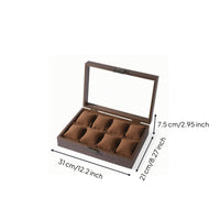 Watch Storage Box with Glass Lid Shielded for Dresser, Collectors