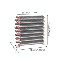 Universal Fit Finned Tube Condenser Long-Lasting Copper Tube Aluminum Fin Heat Exchanger Refrigerator Evaporator Coil for Appliance Technicians, DIY Repairers