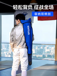 Universal Lightweight Fencing Backpack with Thick Padding, Adjustable Straps, Durable and Water-Resistant, Portable Double Foil Bag