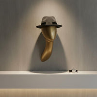 Wall Hat Display Head Wall-Mounted Head Mannequin Multipurpose Beauty Accessory for Salon
