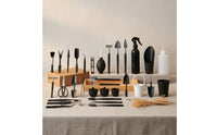 Waterproof Mat Included Succulent Tool Set Stainless Steel Heads Mini Succulent Tool Set Multi-Functional Miniature Gardening Tools Easy to Clean for Beginners, Terrarium Building, Office Desk