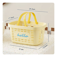 Portable Shower Tote Multipurpose Draining Bath Basket Wide Opening Shower Basket for Dormitory, Washroom