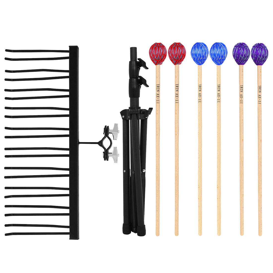 Carbon Steel Drumstick Rack with 3 Pairs of Drumsticks