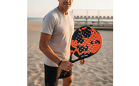 Sand Court Racket Carbon Fiber Paddle Lightweight Carbon Fiber Perforated Paddle Racket for Beginners, Outdoor