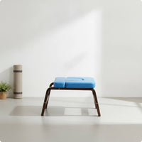Postural Exercise Headstand Bench Wooden Headstand Bench with Cushion Supportive Inversion Stool for Yogis