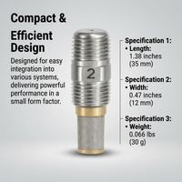 Stainless Steel Mist Nozzle, 1/4 BSPT Mist Nozzle, Fine Misting Nozzle, Rust Resistant Mist Nozzle,  - Image 5
