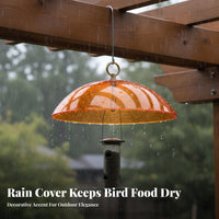 Hanging birds Feeder Dome Weatherproof birds Feeder rain cover Multipurpose Hanging Canopy Cover for Garden, Yard, Patio