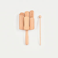 Sound Tube with Mallet Slotted Sound Tube Wooden Percussion Instrument Handheld Wood Block Beechwood for Children, Music Lessons