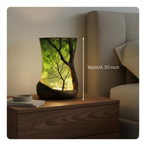 Enchanted Woodland Lamp Artistic Table Decor Nature Scene Night Light