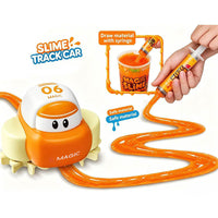 Cojump DIY Track Electric Toy Car with Slime, for Boys 4-6 Years