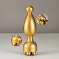 Handheld Brass Massage Tool Shiny Facial Massager Compact Eye Massager Travel-Friendly for Acupressure