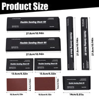 7/12pcs Black EVA Sanding Blocks for Woodworking and Auto Body