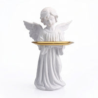 Angel Figurine with Tray Elegant Decor Classic for Entryway