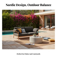 4 Pieces Waterresistant 4-Piece Conversation Set sun-resistant Patio Seating Nordic Design Outdoor Furnishing All-Weather for Hotel Managers, Business Owners, Terrace, Courtyard, Garden, Backyard