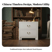 Single-Door End Cabinet Distressed Finish Bedside Table Vintage Design Decorative Metal Latch for Adults, Bedroom, Small Spaces
