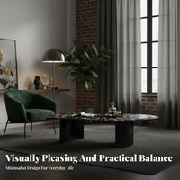 Marble Pattern Top Pebble-Shaped Side Table Light Luxury Home Furniture Italian & design Indoor Furnishing Minimalist Design for Apartment Dwellers, homeowners, Interior Designers, Living Room, Reception Area, Office Lounge, study Corner