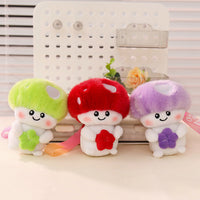 Cute Mushroom Plush Toy Charm - Colorful Mushroom Doll for Bags and Keychains