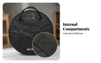 Zippered Pocket Padded Cymbal Bag Clear Label Window 22 Inch Cymbal Bag