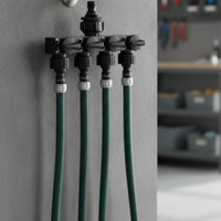 4-Outlet Garden Hose Splitter Separate Garden Hose Splitter with Shut-off Valves for Auto Washing