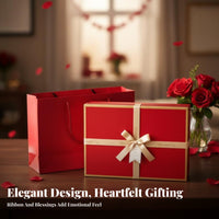 Paper Gift Box, Large Red Wedding Favor, Creative Holiday Gift Packaging, High-End Empty Box