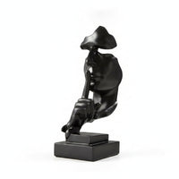 Smooth Finish Modern Art Decor Sculpture Shushing Face Figurine Minimalist Design for Desk