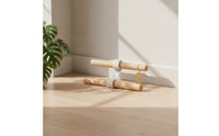 Portable Stretching Strap with Wooden Handles Lightweight Mobility and Strengthening Device Natural Physical Rehabilitation Stick Handheld for Warm-Ups