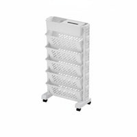 With Wheels Movable Bookshelf Cart Easy to Move Wheeled Classroom Library Cart Space Saving for Children, Office Workers, Study Room