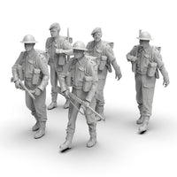 1/72二战英军士兵1/64白模1/35小摆件微缩素体微型兵人3D打印模型